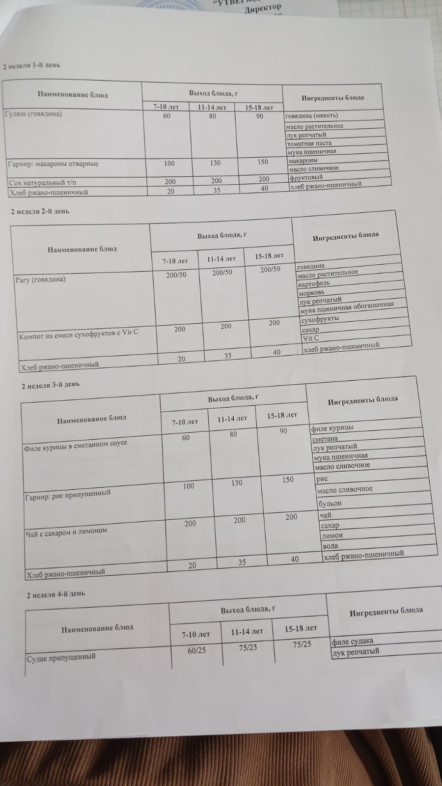 2023-2024 оқу жылы 10-сәуір ас мәзірі